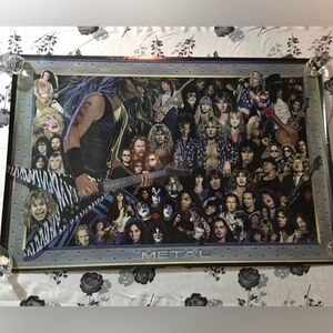 Vtg. Rock Legends Metal Poster